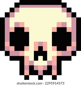 8bit pixel art of a skull