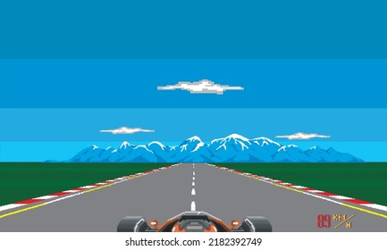 8-Bit Pixel Retro Race Game 