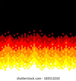 8-Bit Pixel-art Fire Background
