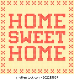 8-bit Pixel-Art Home Sweet Home Mat