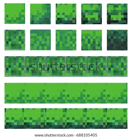 8 Bit Retro Pixel Art Texture Pack Vector de stock (libre de regalías ...