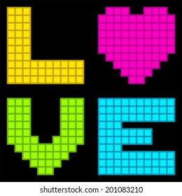 8-Bit Retro Pixel Love Heart