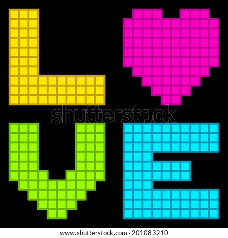 8-Bit Retro Pixel Love Heart