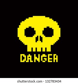 8-bit skull icon