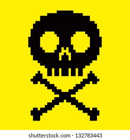 8-bit skull icon