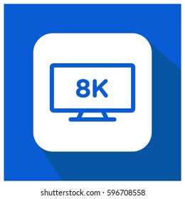 8k tv vector icon