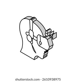 8k virtual reality headset future technology isometric icon vector. 8k virtual reality headset future technology sign. isolated symbol illustration