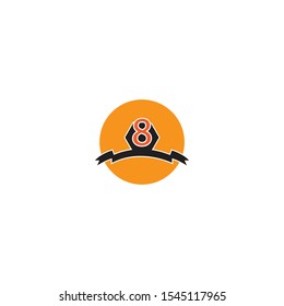 8letter logo vector design template