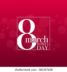 8March Women's Day Vector Design
