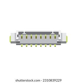 8-Pin Wire-to-Board and Wire-to-Wire Connector Vector Illustration: Demonstrating the Enhanced Connectivity and Expansion Options of 8-Pin Connectors for Seamless Wiring Solutions in a Visual design