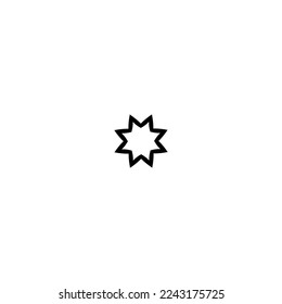 8-pointed star icon. Simple style poster background symbol. 8-pointed star brand logo design element. 8-pointed star t-shirt printing. Vector for sticker.