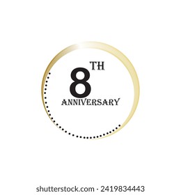 8th anniversary design with gradient