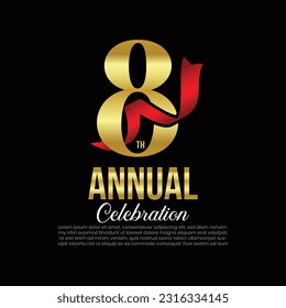 8th annual celebration logo on black background