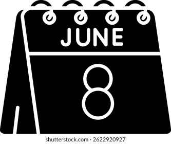 8 de junho Linha vetor Ícone Design