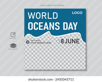 8th june - world ocean's day social media post 