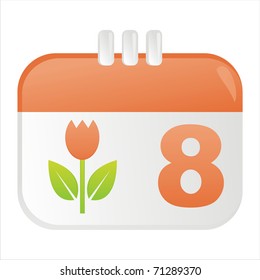 8th of march calendar icon