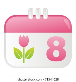 8th of march calendar icon