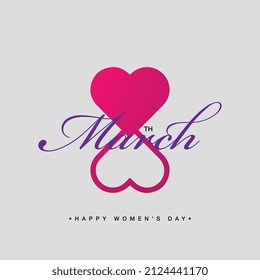 8th march happy women's day vector illustration.