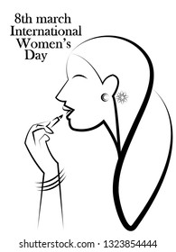 8th march international women's day illustration vector image