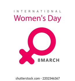 8th march, International Women's Day. Isolated. Vector illustration