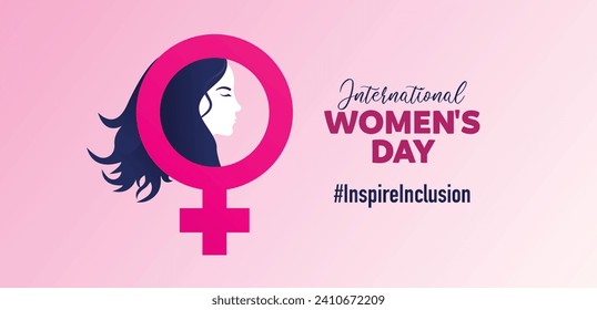 8th March - International Women's Day concept. Inspire Inclusion is the campaign theme of International Women's Day 2024. Vector illustration.
