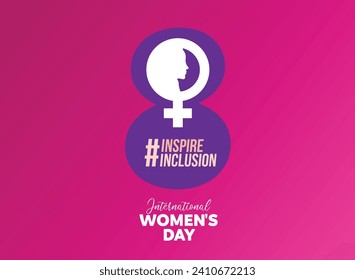 8th March - International Women's Day concept. Inspire Inclusion is the campaign theme of International Women's Day 2024. Vector illustration.
