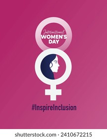 8th March - International Women's Day concept. Inspire Inclusion is the campaign theme of International Women's Day 2024. Vector illustration.
