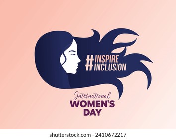 8. März - Internationaler Frauentag Inspire Inclusion ist das Thema der Kampagne des Internationalen Frauentags 2024. Vektorgrafik.
