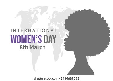 8th march international women's day banner vector, International womens day concept poster. Embrace equity woman illustration background. 2024 women day campaign theme