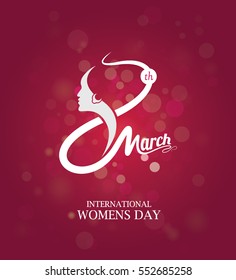 8th March Womens Day Template in Abstract Background