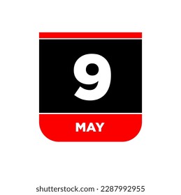 8th May calendar Vector page. 8 May day icon.