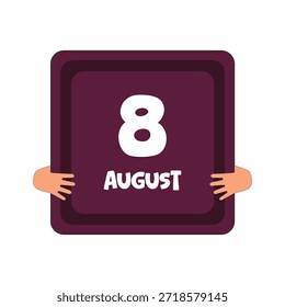 Gráfico de evento de diseño de calendario de agosto del octavo mes 