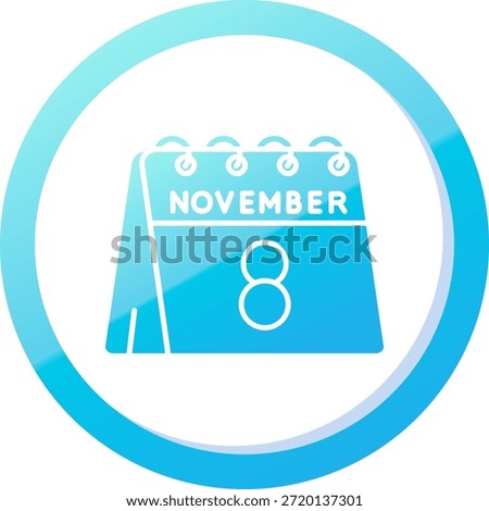 8th of November Line vector Icon Design