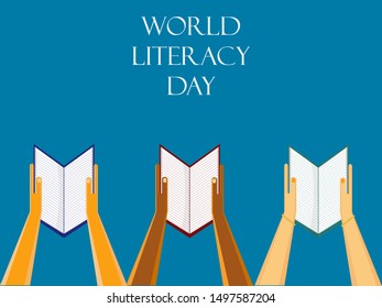 8th September International Literacy Day.Illustration in vector file 