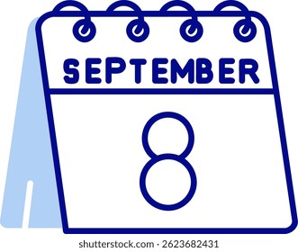 8 de setembro Linha vetor Ícone Design