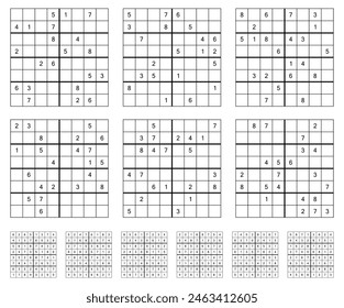 Juego de Sudoku 8X8 con respuestas.