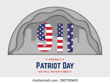 9 11 America Patriot Day Half Circle Paper