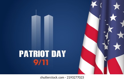 9 |11 USA Never Forget September 11, 2001. Greeting Card, Banner, Poster. Vector Illustration.