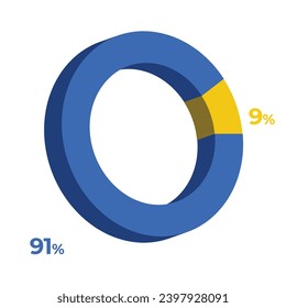 9 91 3d donut pie chart illustration eps vector 