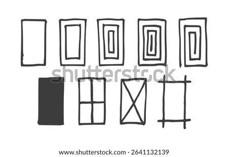 9 abstract rectangular shape variations geometric checkbox outline spiral filled and more. Upright Rectangles.