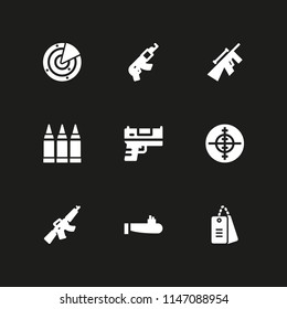 9 Army Icon Set Submarine Gun Stock Vector (Royalty Free) 1147088954 ...