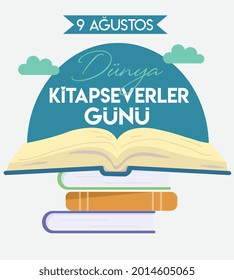 9 august,  world book lovers day turkish: 9 agustos dunya kitapseverler gunu