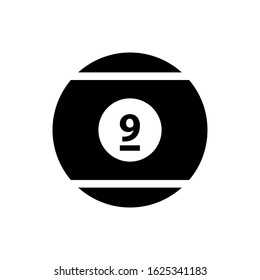 9 ball billiard icon vector symbol design