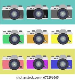 9 beautiful camera icons and video cameras