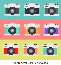 9 beautiful camera icons and video cameras