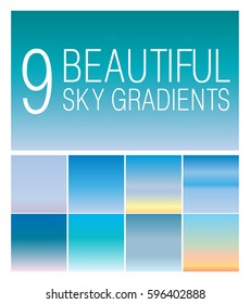 9 beautiful vector sky gradients