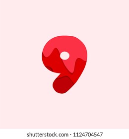 9 Blood Font Vector Template Design Illustration