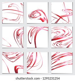 9 box, red abstract luxury valentine's concept background