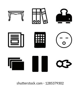 9 bright icons with emoticon with closed eyes and opened mouth and pause two lines in this set