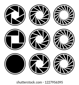 9 camera shutter aperture icons